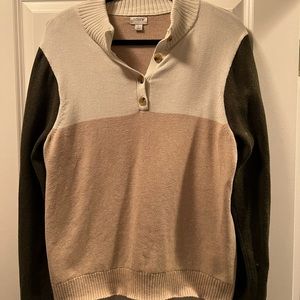 J Crew Button Jacquard Pullover Sweater 